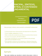 ESTRATEGIA 1 Idea Principal - Síntesis - Tema Central - Contenido Fundamental