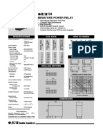 Miniature Power Relay: Specifications How To Order Coil Data