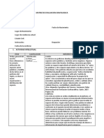 Matriz de Evaluacion Grafologica Laboral