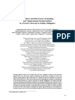 Resano Et Al 2022 Prevalence and Risk Factors of Smoking and Vaping Among Nursing Students