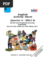 English Activity Sheet: Quarter 4 - MELC 6