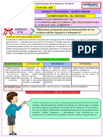 Actividad de Ciencia y Tecnología 5° Semana 5 - Eda 4