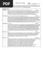 Content: (70%) : Postcolonial Essay Rubric Another Course To College