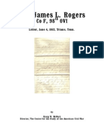 The James L. Rogers, 98th Ohio Infantry, June 4th, 1863 Letter