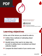 Estimating Blood Needs: Dr. Milagros M. Viacrucis Honorary Consultant Davao Blood Center