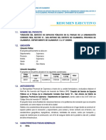 Resumen Ejecutivo Creación Del Servicio de Espacios Públicos en Los Parques de La Urbanización Condado Real Sector 10