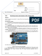 Title Sensors and Actuators With Arduino UNO Theory: Interfacing