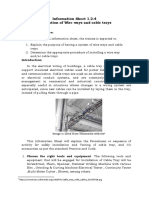 Information Sheet 1.2-4 Installation of Wire Ways and Cable Trays