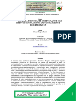 E8T05-Pesquisa Participante em Educacao e Seus Aspectos Sociologicos - Epistemologicos e Metodologicos