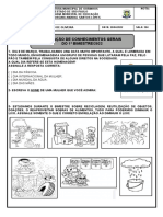 304 Avaliação Conhecimentos Gerais 1º Bimestre