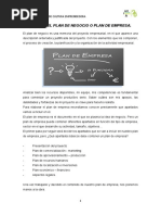 Tema 2 El Plan de Negocio o Plan de Empresa