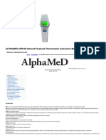 ALPHAMED UFR106 Infrared Forehead Thermometer Instruction Manual