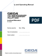 Assembly and Operating Manual: Inclined Elevator