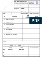 Sampling Panel & Accessories Installation Check List: Pass (Ok) Fail (Nok) Non-Applicable (Na)