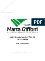 Caderno de Questões de Geografia