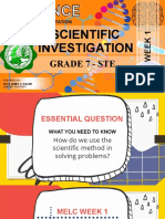 Scientific Investigation: Grade 7 - Ste