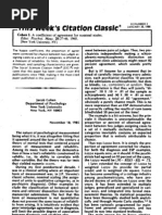 Cohen-1960-A Coefficient of Agreement For Nominal Scales