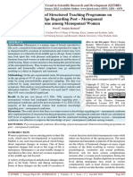 Effectiveness of Structured Teaching Programme On Knowledge Regarding Post - Menopausal Syndrome Among Menopausal Women