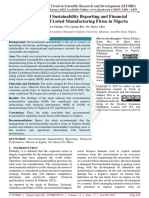 Environmental Sustainability Reporting and Financial Performance of Listed Manufacturing Firms in Nigeria