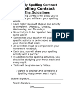 Spelling Contract: The Guidelines