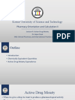 Komar University of Science and Technology: Pharmacy Orientation and Calculation II