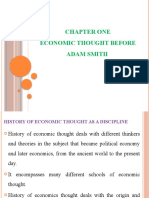 Chapter One Economic Thought Before Adam Smith