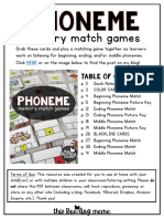 Phonic Matching Game