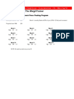 12 Week Bench Press Peaking Program