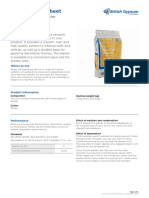 Product Data Sheet: Thistle® One Coat Plaster