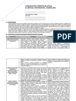 Programacion Curricular Anual Área de Ciencia Y Tecnología - Cuarto Año
