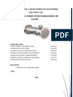 INFORME DE LABORATORIO DE INGENIERÍA III - Ejercicios Sobre Intercambiadores de Calor