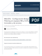 MikroTik - Bridge VLAN Filterin Configuracion en Equipos RB y CCR para VLANs Troncales y de Acceso