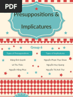 Chapter 8 Presuppositions Implicatures