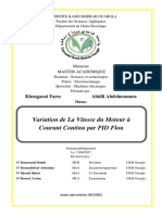 Variation de La Vitesse Du Moteur À Courant Continu Par Pid Flou