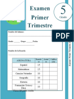 5to Grado - Examen Primer Trimestre 21-22