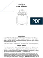 LCM0701TV Owner's Manual: Power