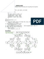 Experiment 3: Merge Sort Aim: Pseudocode