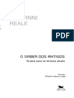 O Saber Dos Antigos by Giovanni Reale