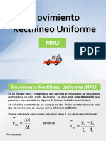 Movimiento Rectilíneo Uniforme