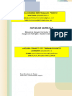 Estágio em Nutrição e Saúde Coletiva