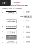 Final Writing Test A1