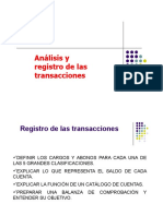 Análisis y Registro de Las Transacciones