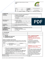 My Daily Lesson Plan (Semi-Detailed Lesson Plan) Grade Level Learnin G Area Year and Section Semest Er Teacher Date