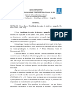 Resenha PENTEADO, Heloísa Dupas. Metodologia Do Ensino de História e Geografia