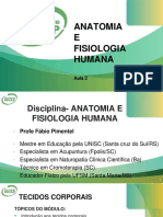 Slide Aula 2. Tecidos Corporais