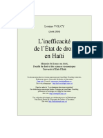 Ineffectivite Etat de Droit en HaIti