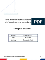 Jurys - DAES - 2022-2023-1 - Francais Ecrit - Consignes (Ressource 17277)