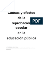 Causas y Efectos de La Reprobación Escolar