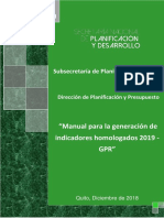 Manual para La Generación de Indicadores Homologados GPR 2019