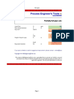 Partially Full Pipe Calculation Tool: US Units